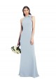 Affordable Halter Bow Neck Open Back Soft Full Length Trumpet Prom Dress Canada