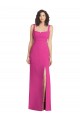 Affordable Wide Strap Notch Empire Waist Bridesaid Dress with Front Slit Canada