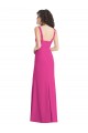 Affordable Wide Strap Notch Empire Waist Bridesaid Dress with Front Slit Canada