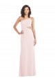 Affordable Flirty One Shoulder Midriff Cutout Maxi Crepe Prom Dress Canada