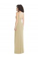 Affordable Wide Strap Slash Cutout Empire Crepe Prom Dress with Front Slit Canada