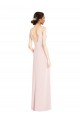 Affordable Square Neck Low Back A-Line Prom Dress with Front Slit and Pockets Canada
