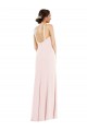 Affordable Criss Cross Halter Princess Line Trumpet Crepe Prom Dress Canada
