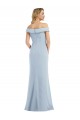 Affordable Off the Shoulder Tuxedo Maxi Prom Dress with Front Slit Canada