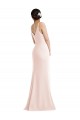 Affordable Skinny Strap Deep V-Neck Trumpet Crepe Prom Dress with Front Slit Canada