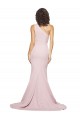 Affordable Long Sweep Train One Shoulder Crepe Prom Dress with Side Leg Split Canada