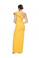 Affordable One Shoulder Floor Length Crepe Prom Dress with Thigh High Split Canada