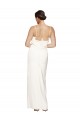 Affordable High Neck Stretch Satin Prom Dress with Low Back and Side Slit Canada