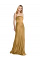 Affordable Sleek Strapless Long A-Line Stretch Satin Prom Dress Canada