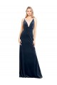Affordable V-Back Long Velvet Prom Dress with Notched V-Neck and Spaghetti Straps Canada