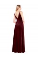 Affordable Faux Surplice Neckline Slim A-Line Long Velvet Prom Dress Canada