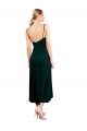 Affordable Midi Length Cowl Neck Velvet Slip Cocktail Prom Dress / Homecoming Dress Canada