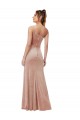 Affordable One Shoulder Stretch Velvet Prom Dress with Front Slit Canada