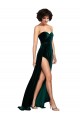 Affordable Sweetheart Fluid Velvet Prom Dress with High Split Canada