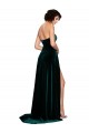 Affordable Sweetheart Fluid Velvet Prom Dress with High Split Canada